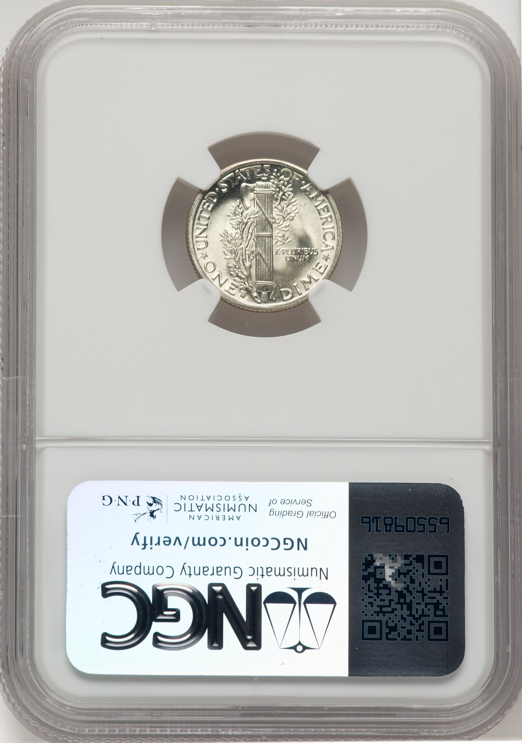 1938-S 10C FB Mercury Dime NGC MS67. Second image.
