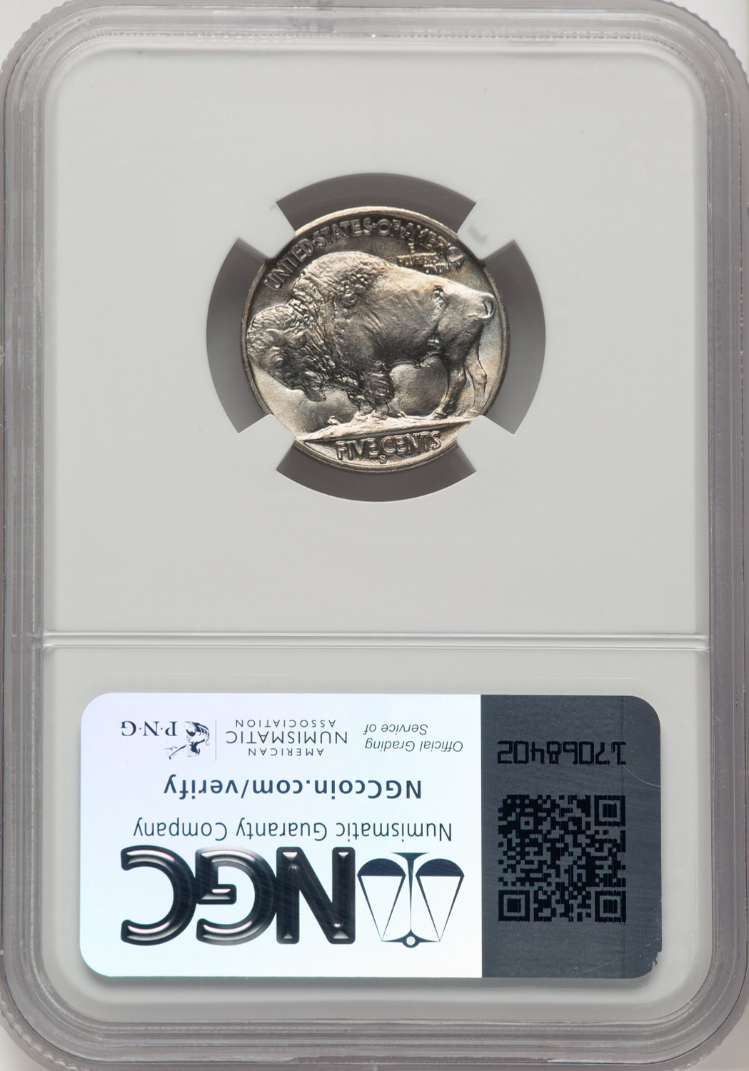 1937-S 5C Buffalo Nickel NGC MS67 (521164023). Second image.