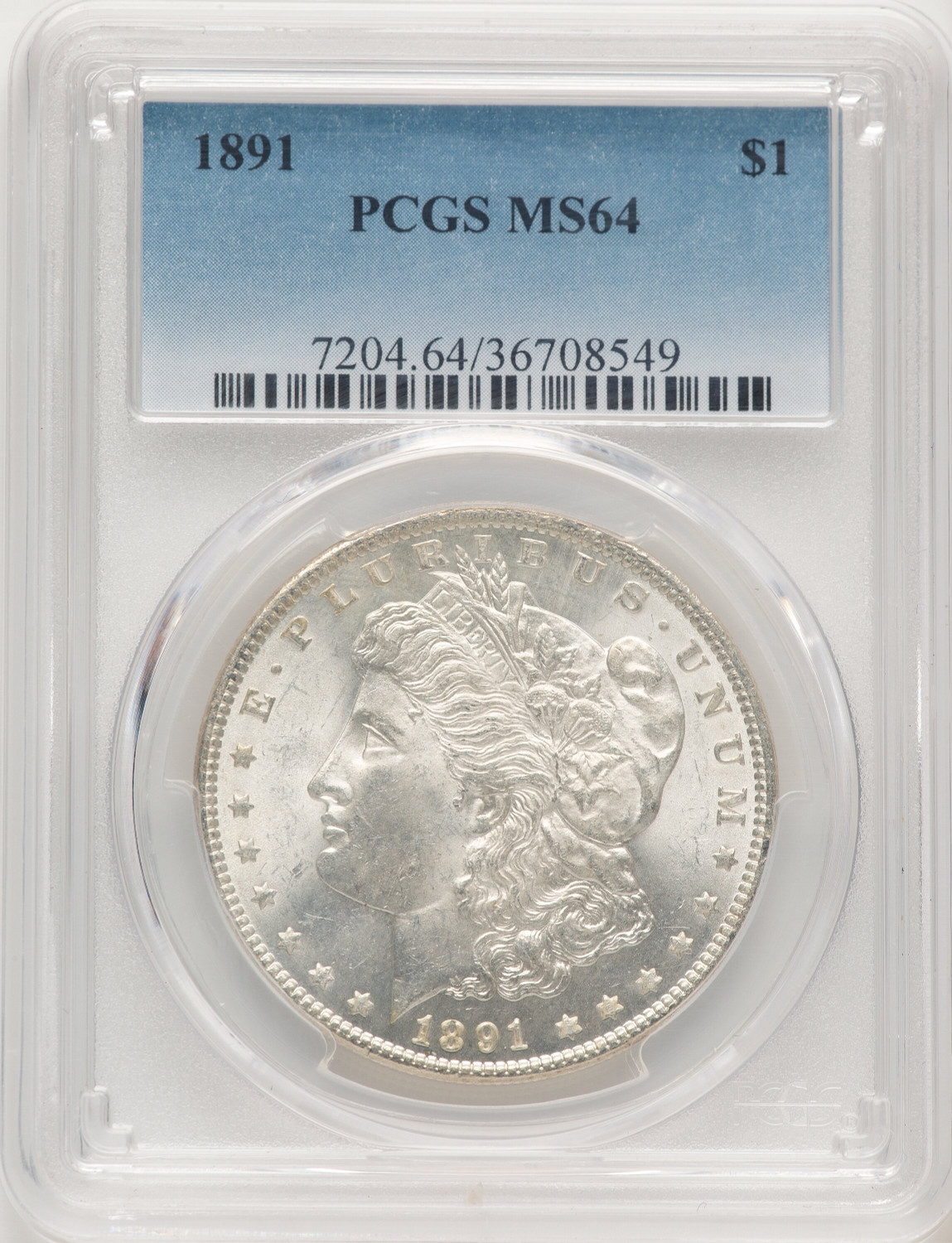 1891 Morgan Dollar PCGS MS64 (778386074)