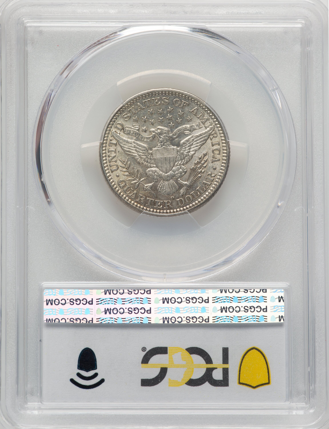 1902-O 25C Barber Quarter PCGS AU58. Second image.