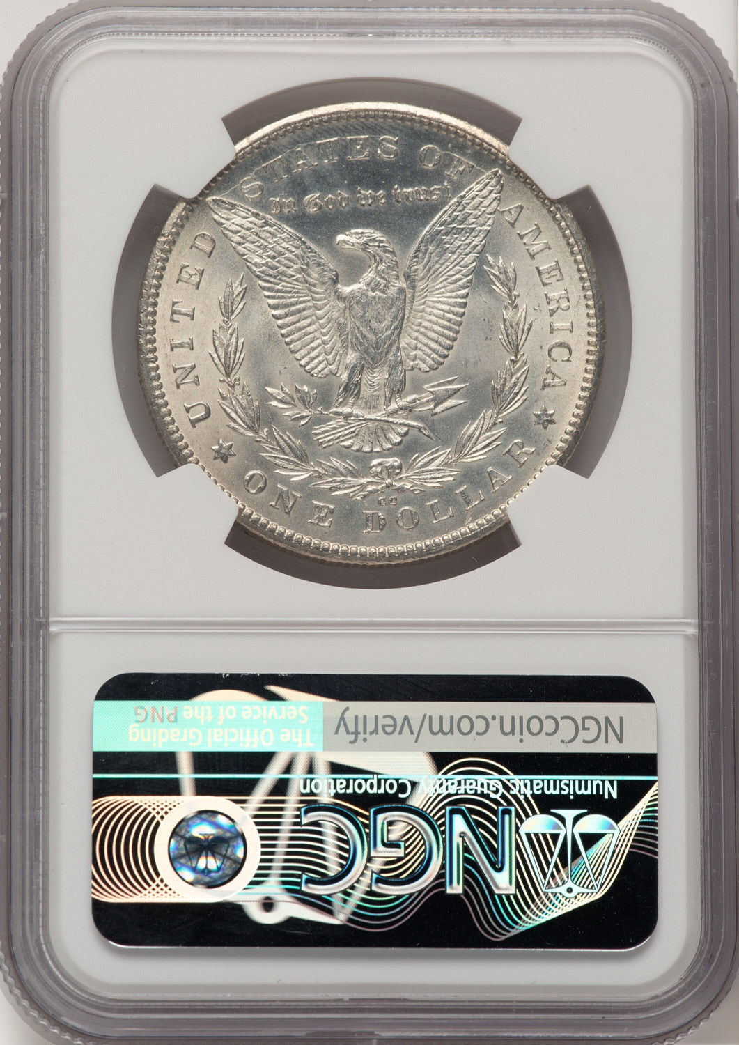 1878-CC Morgan Dollar NGC MS62 (778392075). Second image.