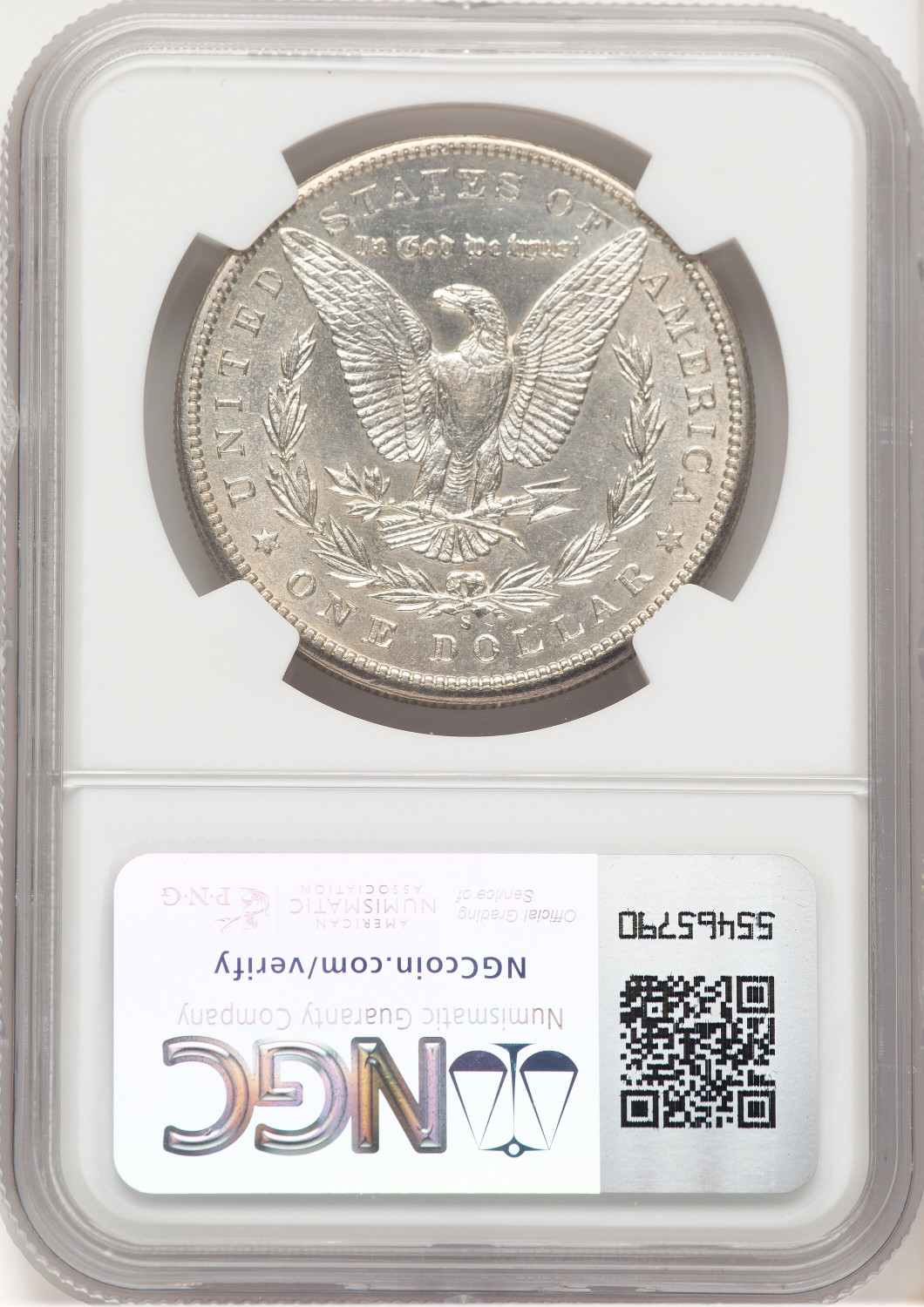 1899-S Morgan Dollar NGC AU58 (778616038). Second image.