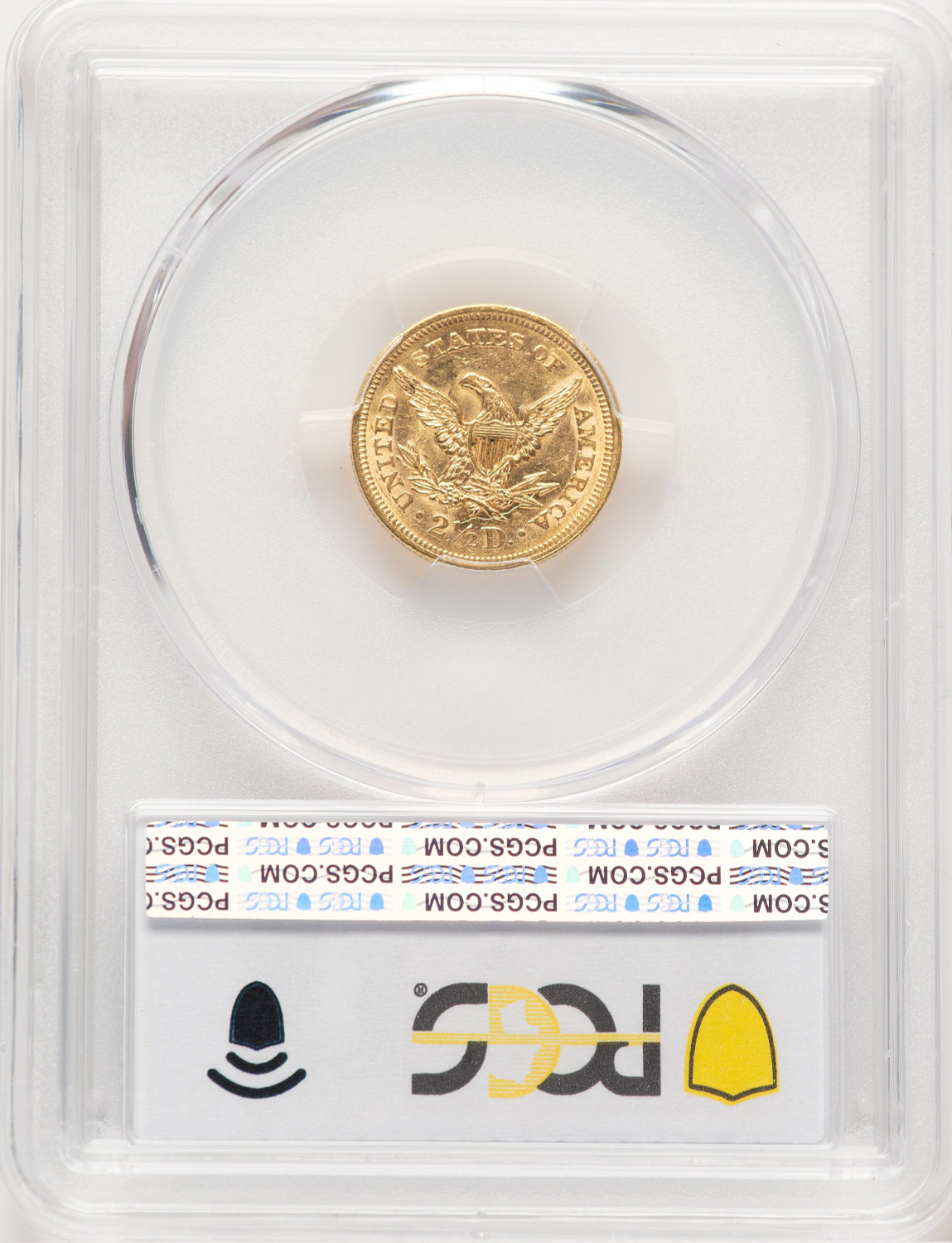 1854 $2.50 Liberty Quarter Eagle PCGS AU58. Second image.