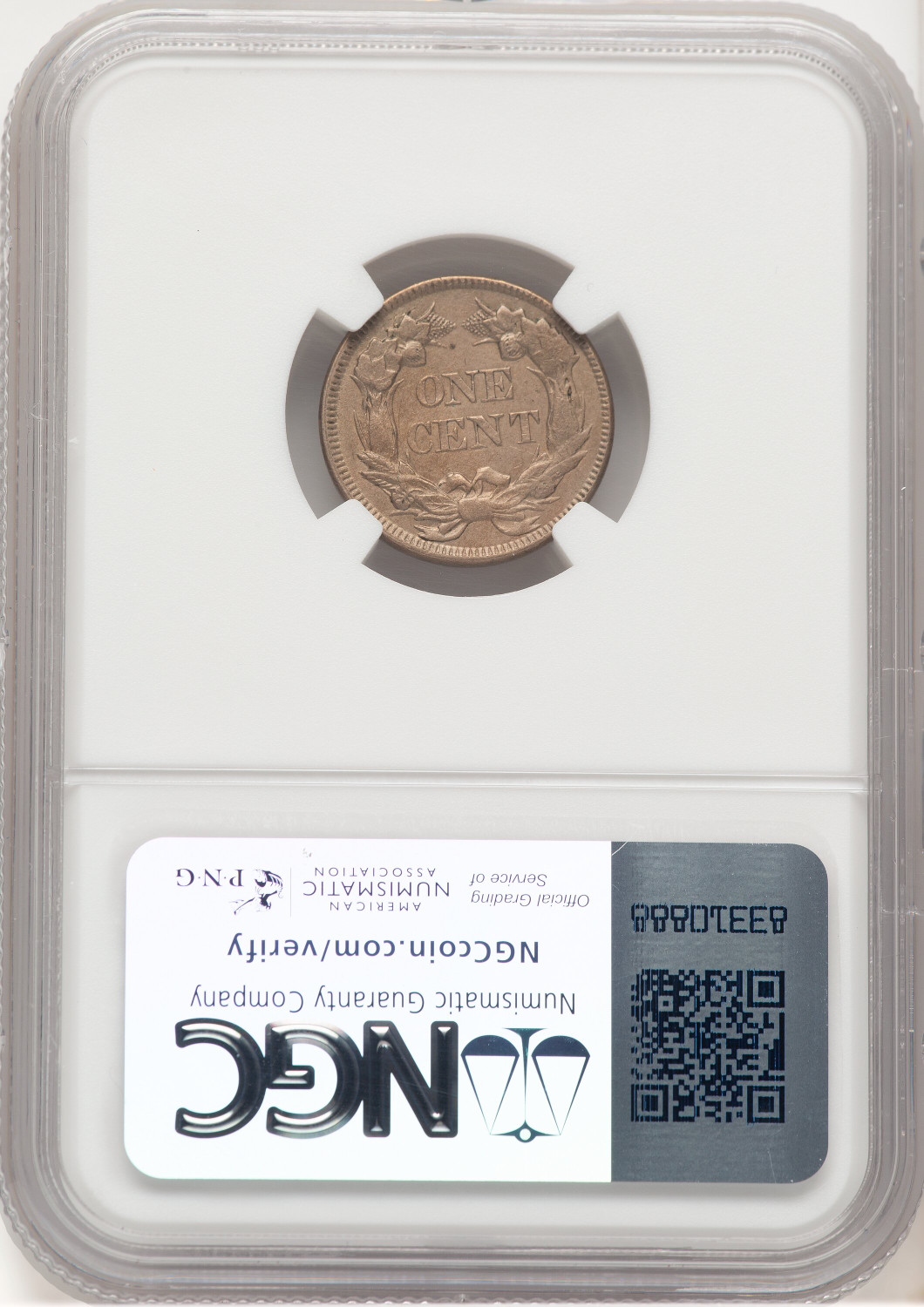 1857 1C Flying Eagle Cent NGC AU58 (778616003). Second image.