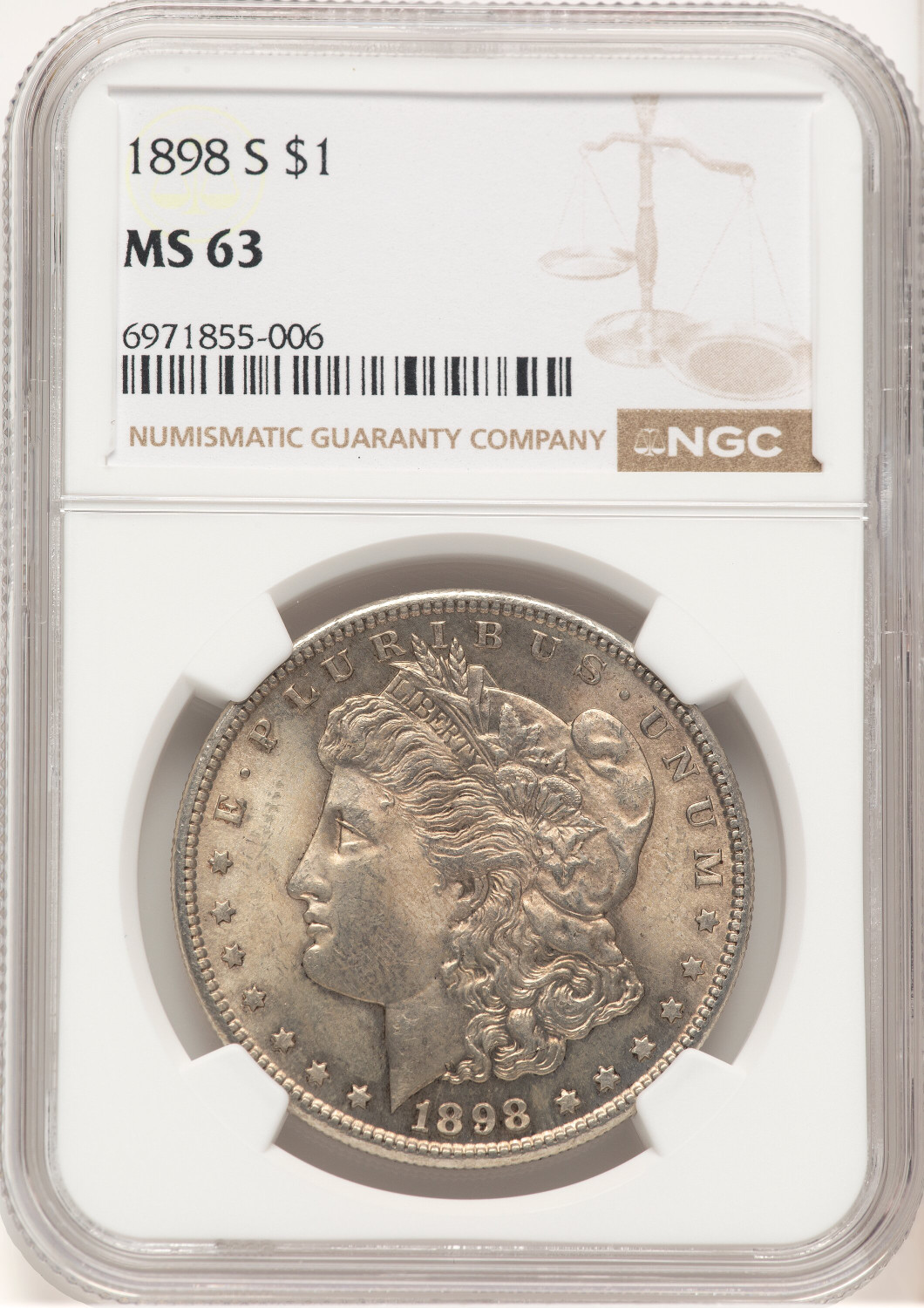 1898-S Morgan Dollar NGC MS63 (779152017)