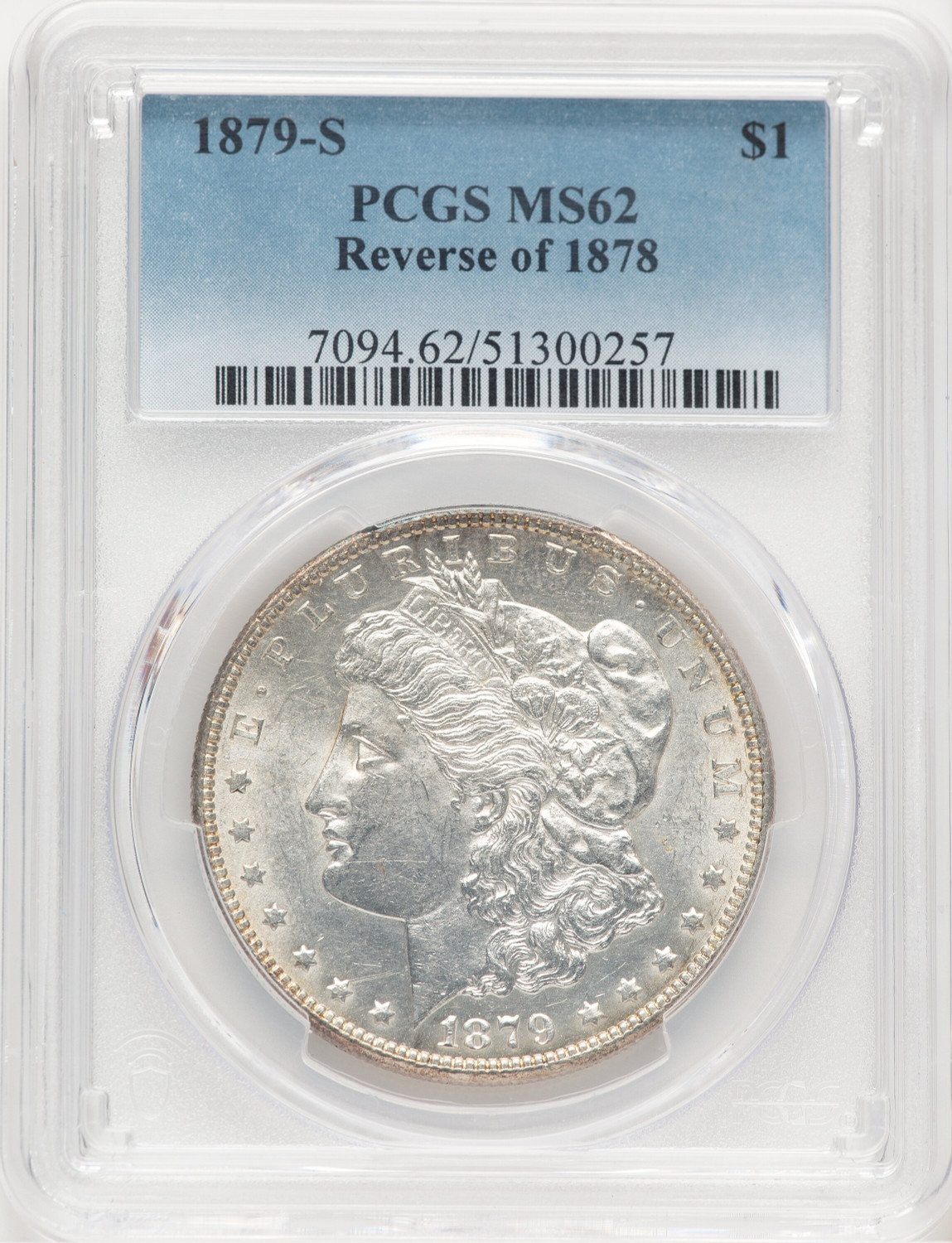 1879-S Reverse of 1878 Morgan Dollar PCGS MS62 (779275019)