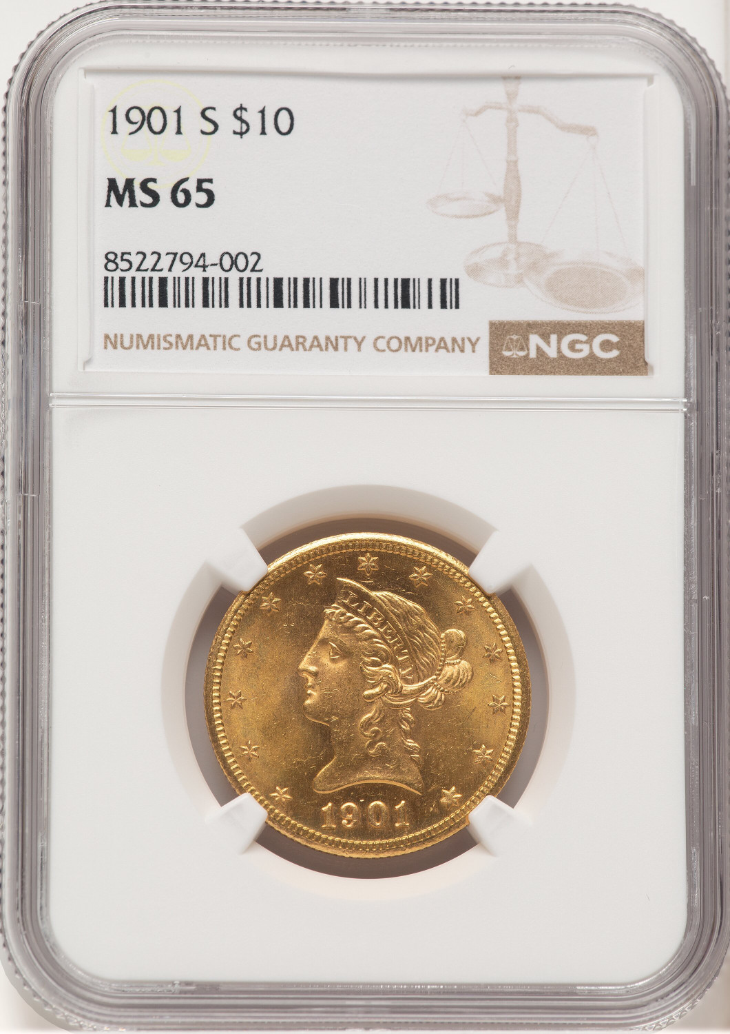 1901-S $10 Liberty Eagle NGC MS65 (780078104)
