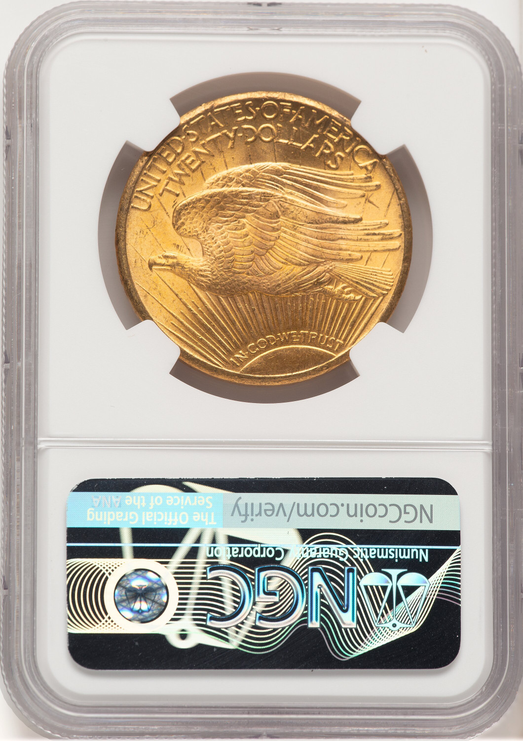 1926 $20 Saint-Gaudens Double Eagle NGC MS64+. Second image.