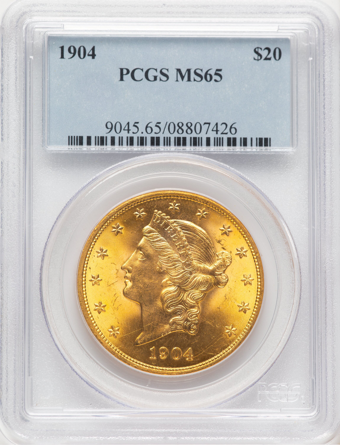 1904 $20 Liberty Liberty Double Eagle PCGS MS65 (506761015)