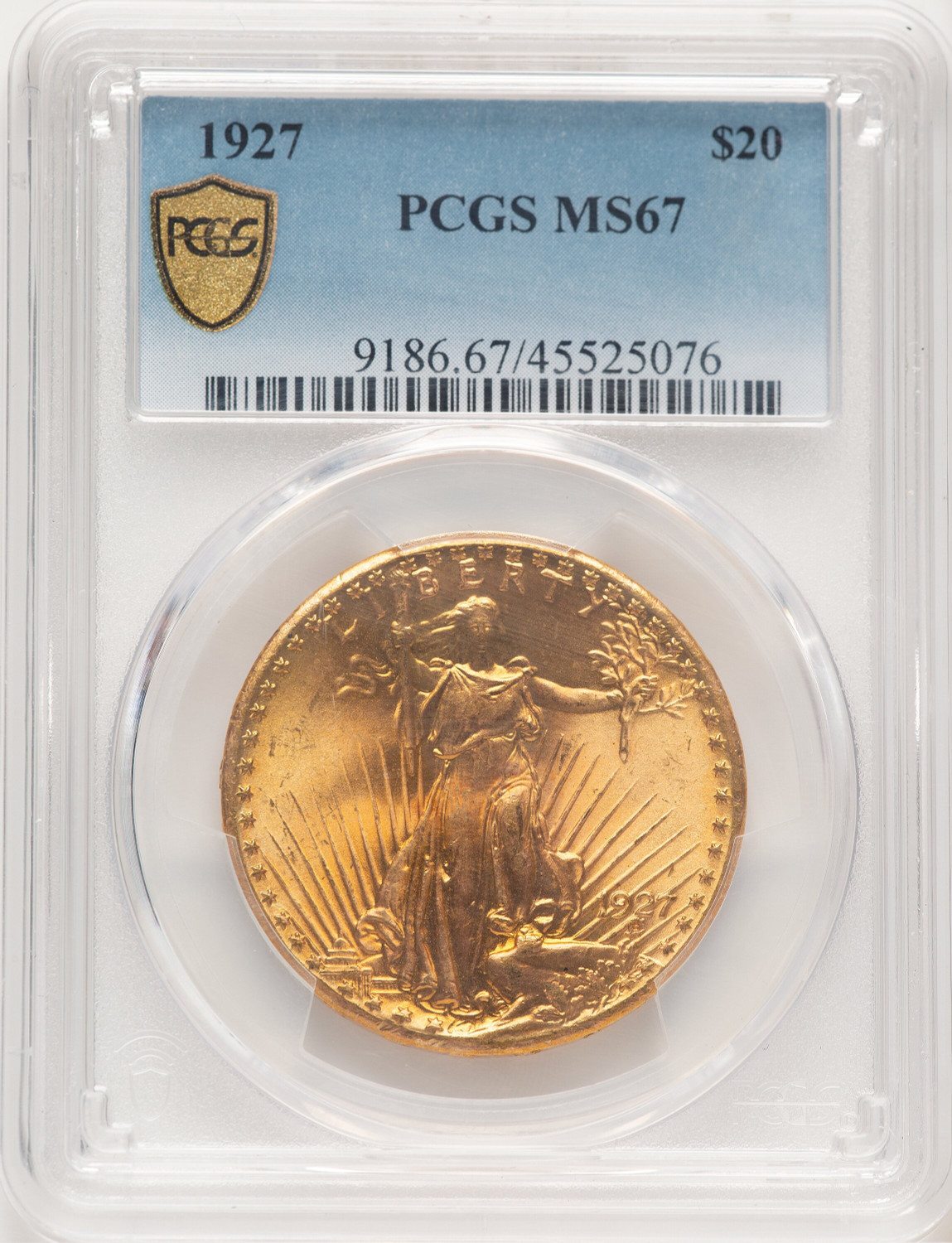 1927 $20 Saint-Gaudens Double Eagle PCGS MS67 (778256060)