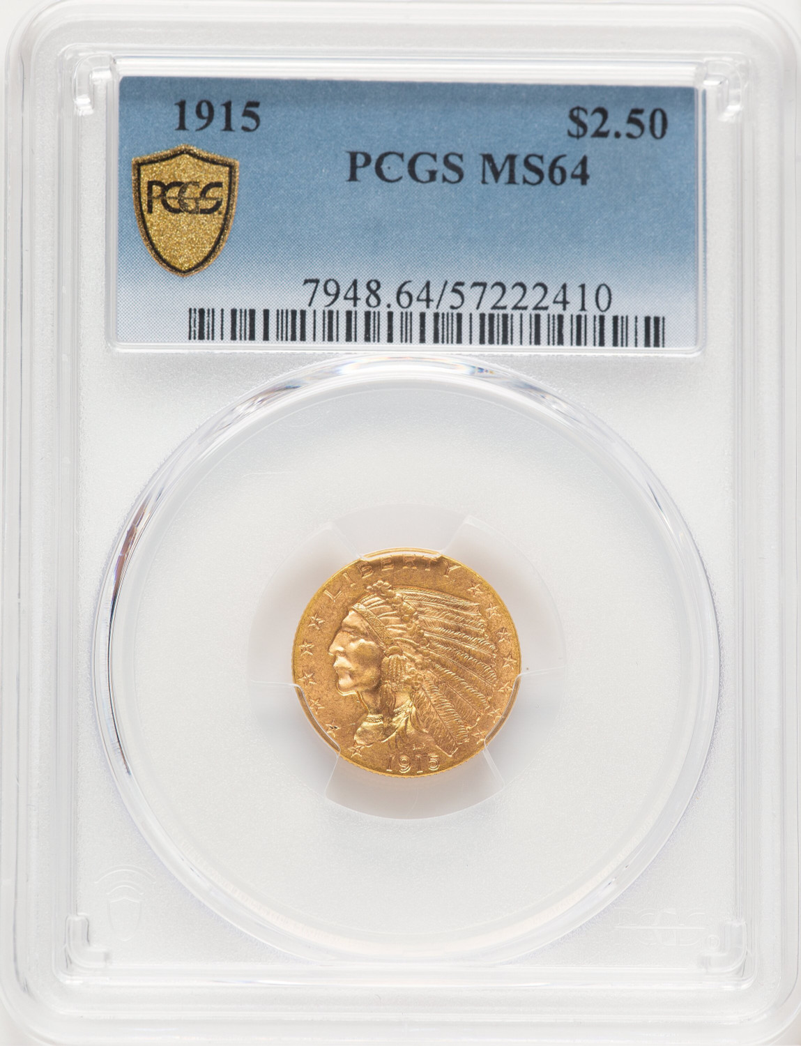 1915 $2.50 Indian Quarter Eagle PCGS MS64 (774803003)