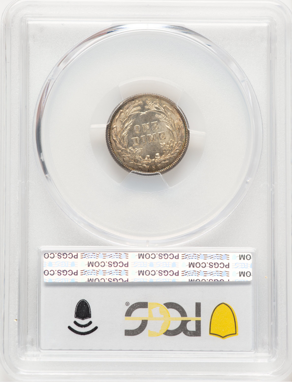 1892-S 10C Barber Dime PCGS MS65. Second image.
