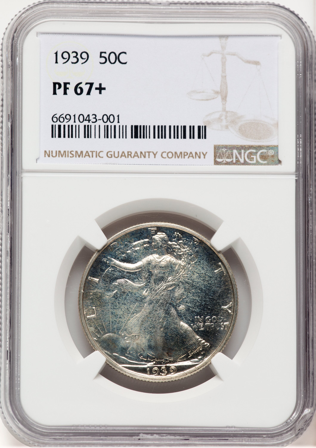 1939 50C Proof Walking Liberty Half Dollar NGC PR67+ (779406013)