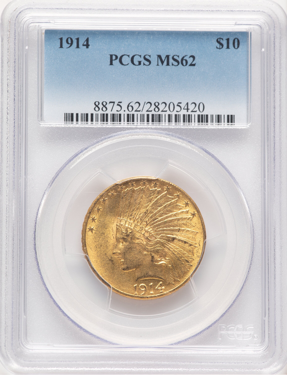 1914 $10 Indian Eagle PCGS MS62 (779487013)