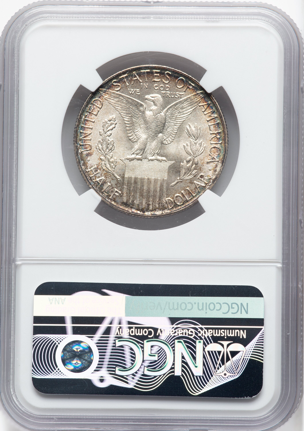 1915-S 50C Panama-Pacific Commemorative Silver NGC MS67. Second image.