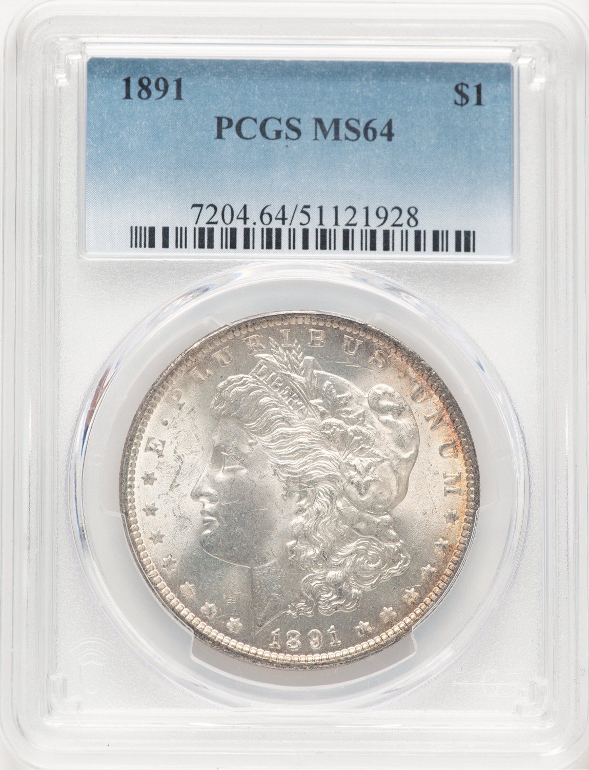 1891 Morgan Dollar PCGS MS64 (779962001)