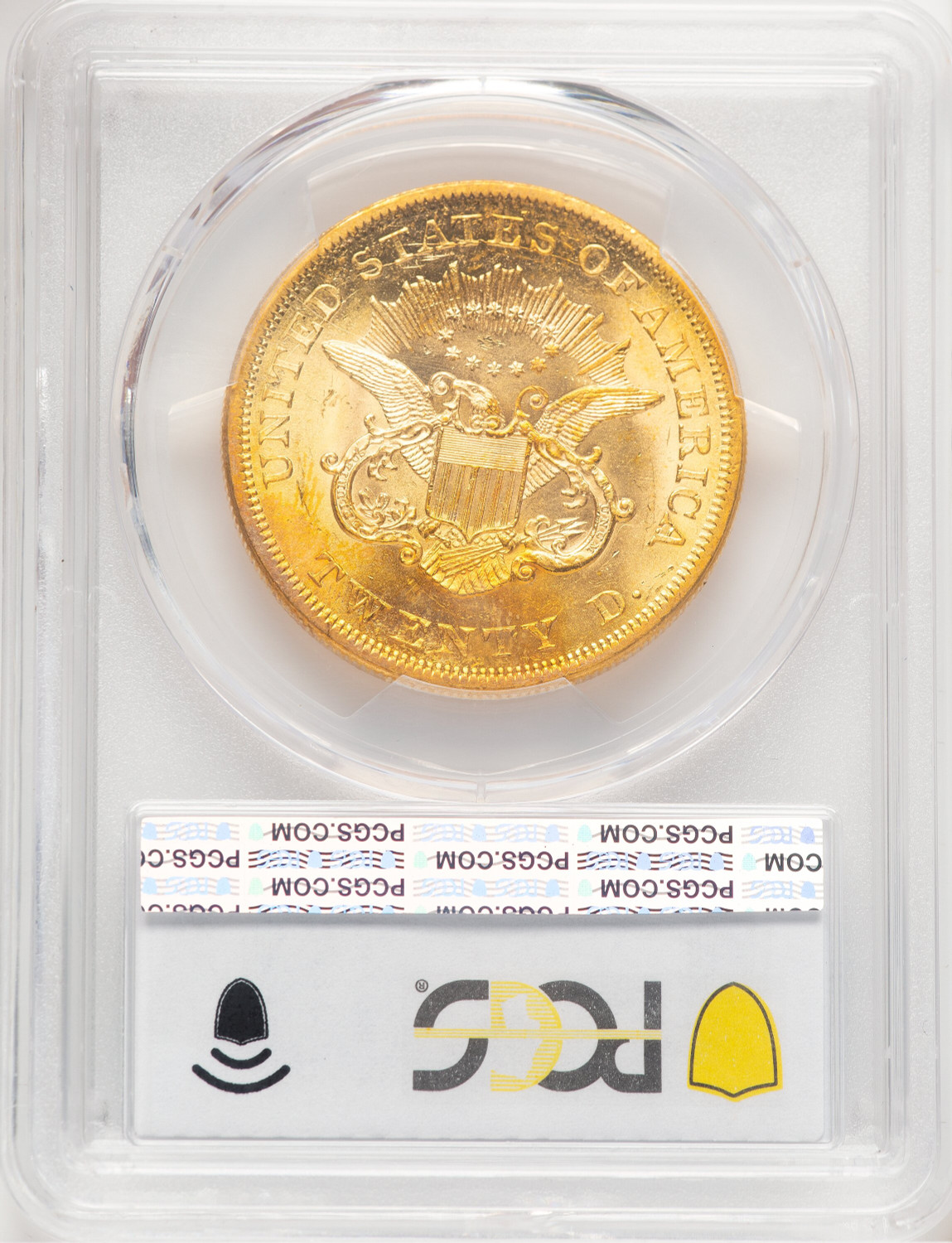 1864 $20 Liberty Double Eagle PCGS MS62 (780000012). Second image.