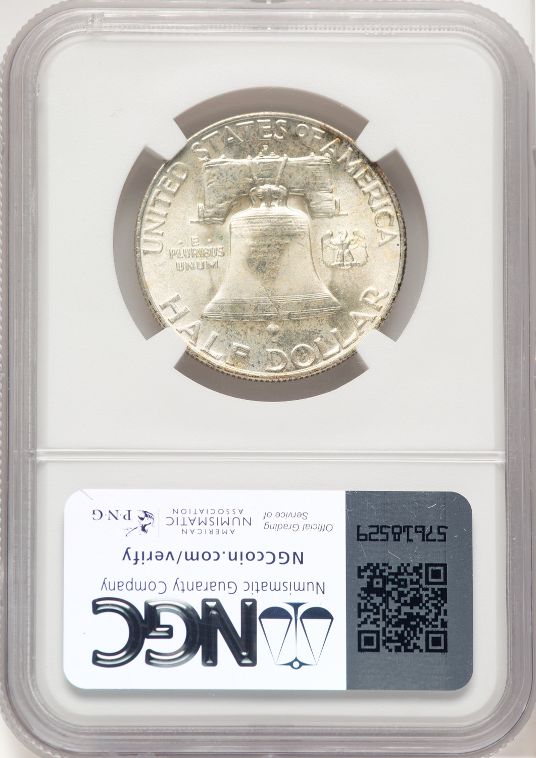 1951-D 50C FL Franklin Half Dollar NGC MS67 (780000022). Second image.