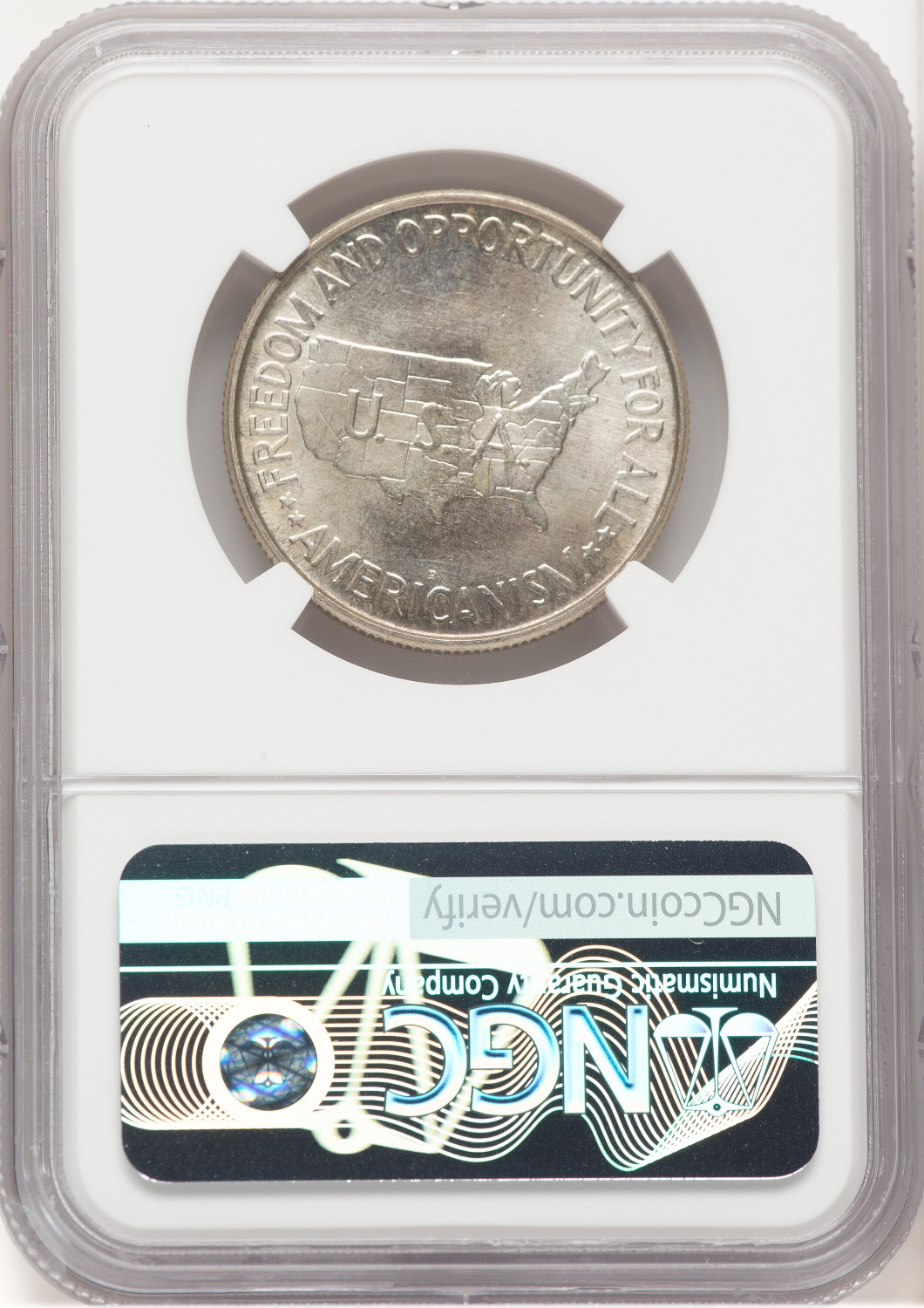 1952-D 50C Washington-Carver Commemorative Silver NGC MS67 (780000023). Second image.