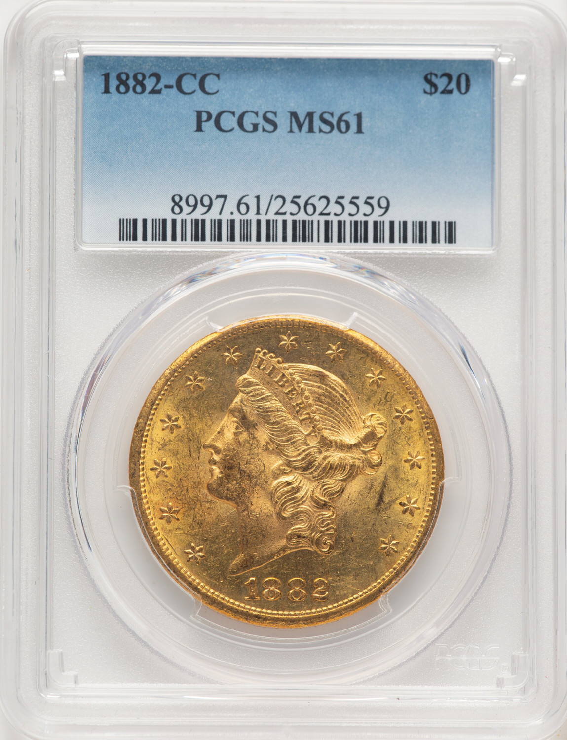 1882-CC $20 Liberty Double Eagle PCGS MS61 (780003015)
