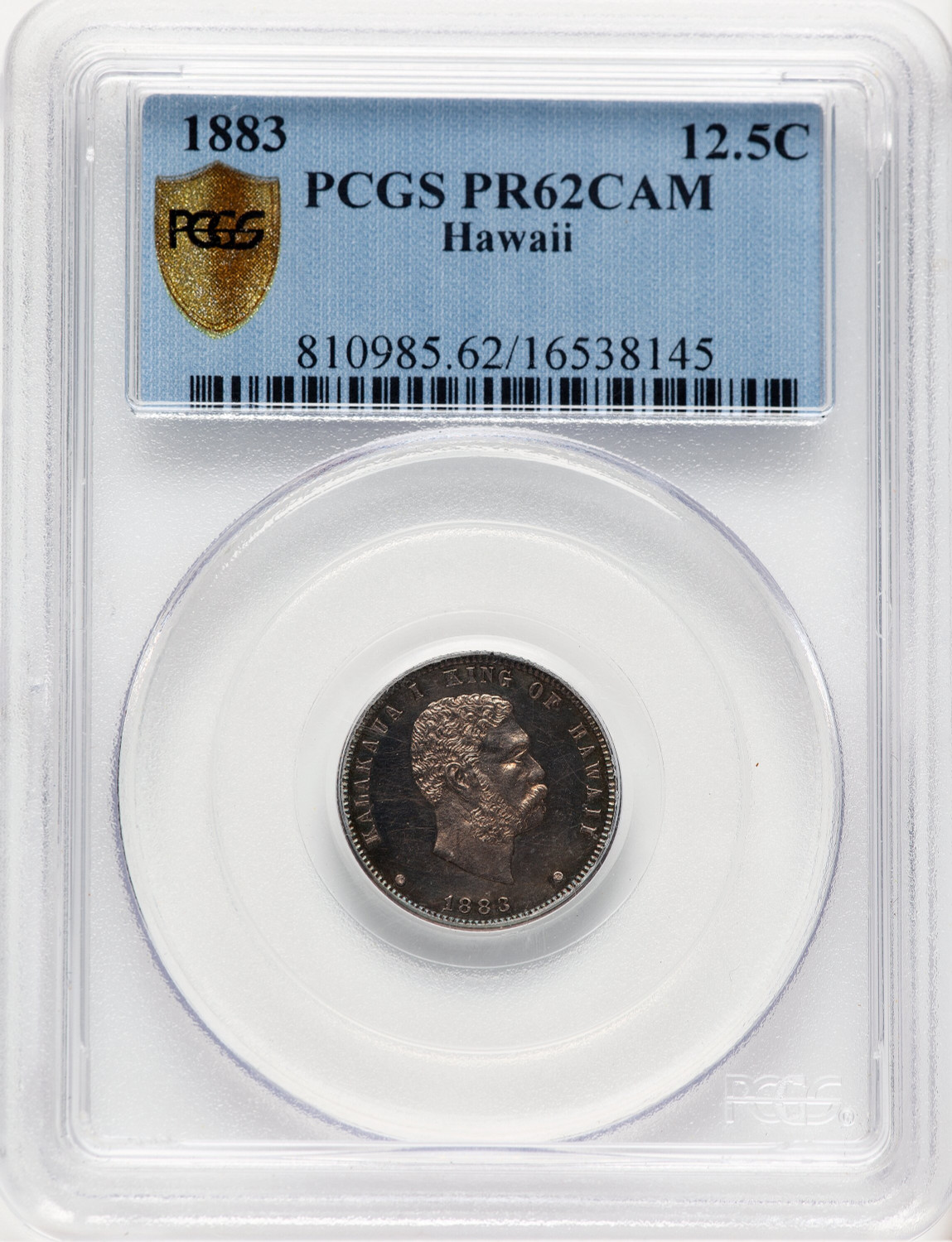 1883 Hawaii 12.5C CA Hawaii PCGS MS62