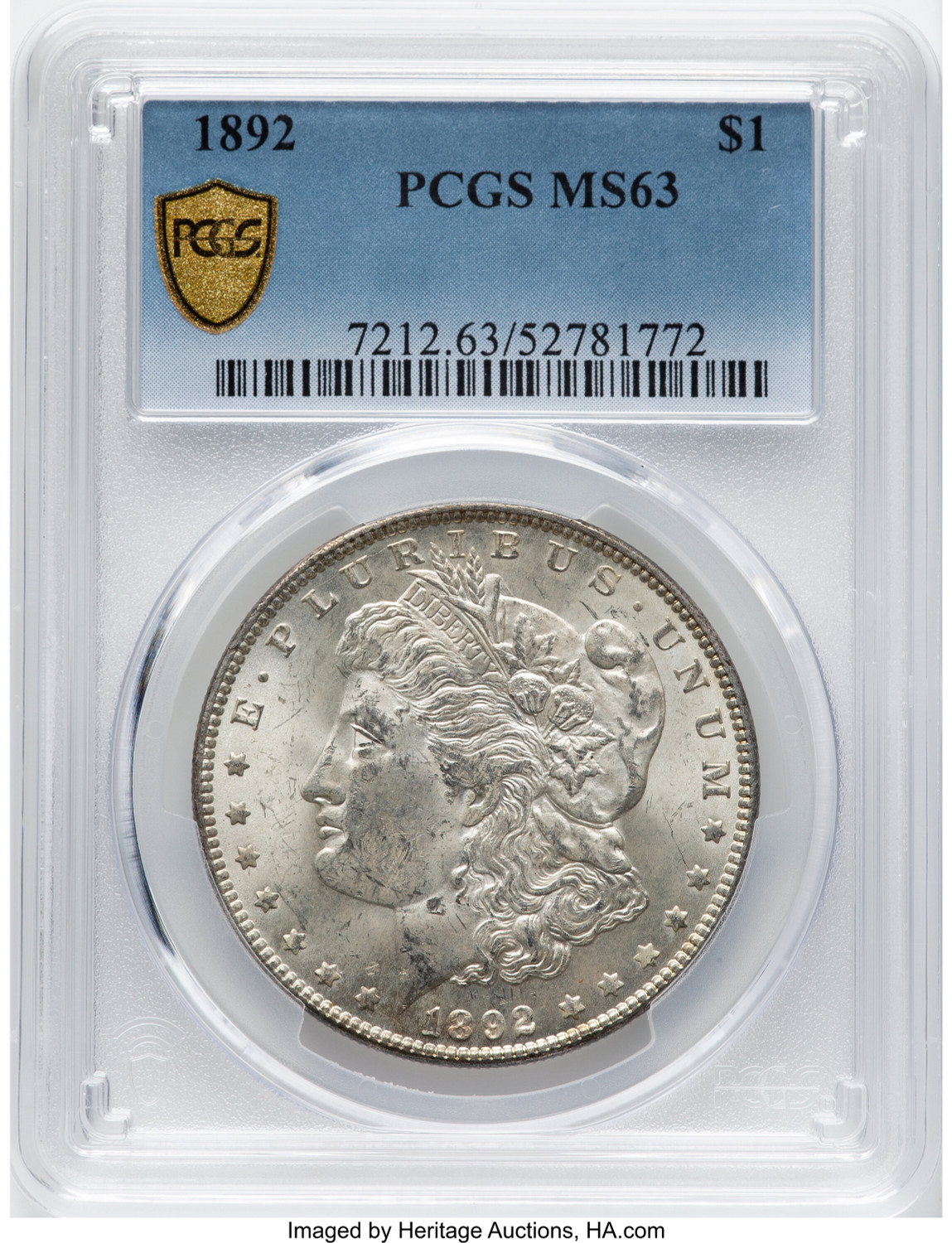 1892 Morgan Dollar PCGS MS63 (780153006)