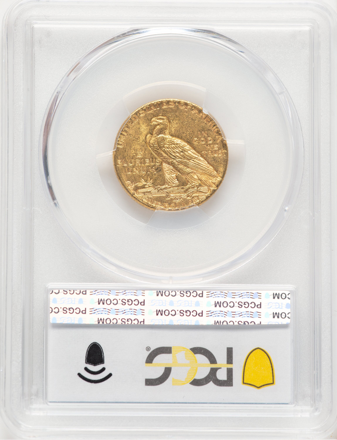 1915-S $5 Indian Half Eagle PCGS MS62 (779153003). Second image.