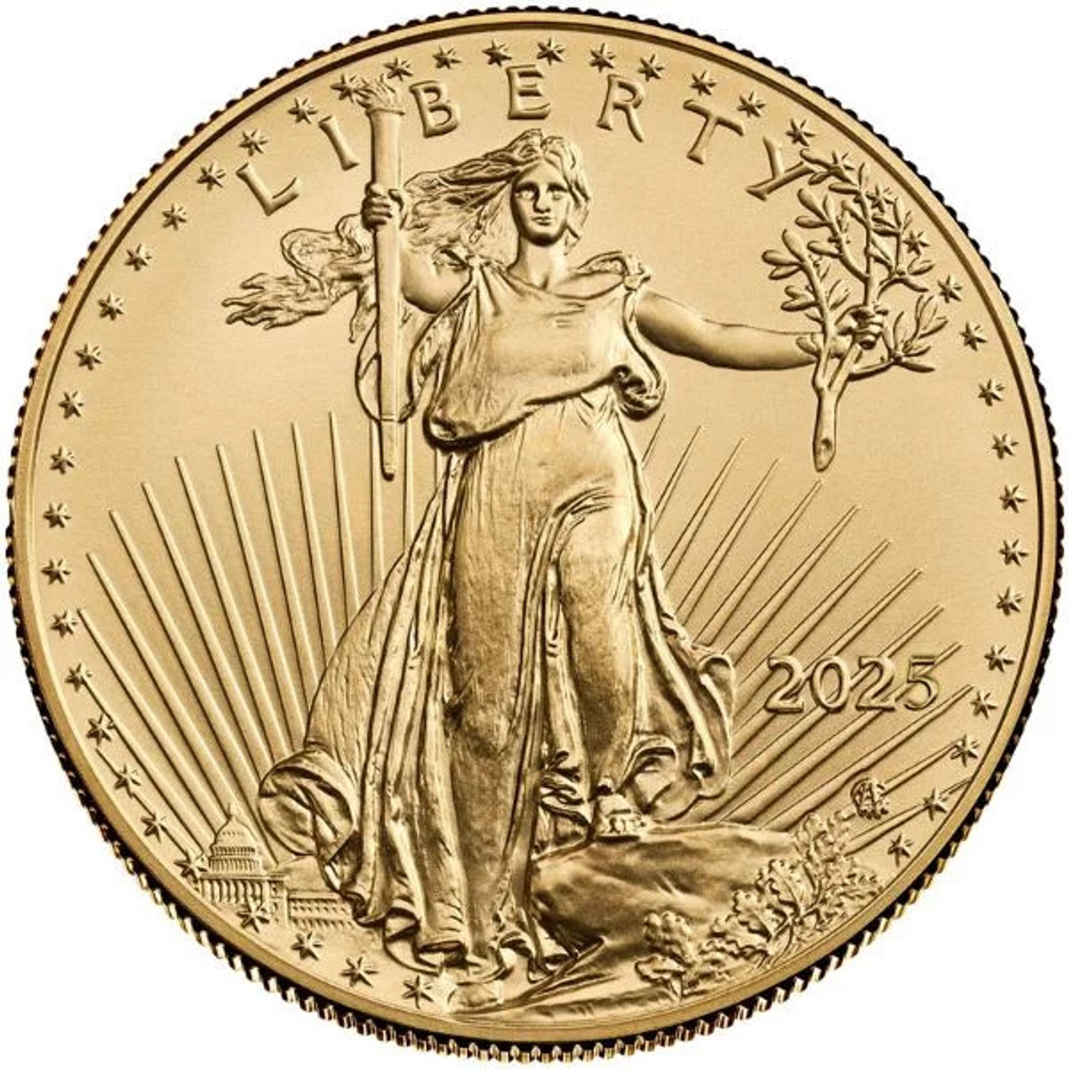 2025 - 500 OZ Mint Sealed Box American Gold Eagles. Second image.