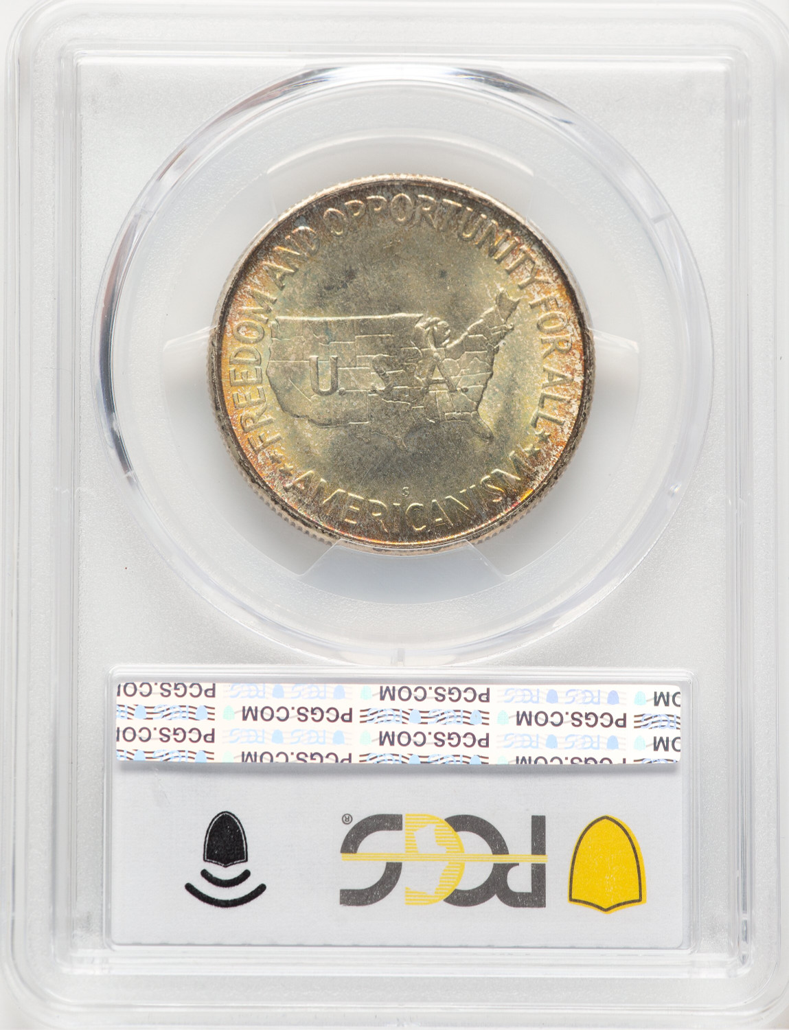 1952-S 50C Washington-Carver Commemorative Silver PCGS MS67+. Second image.