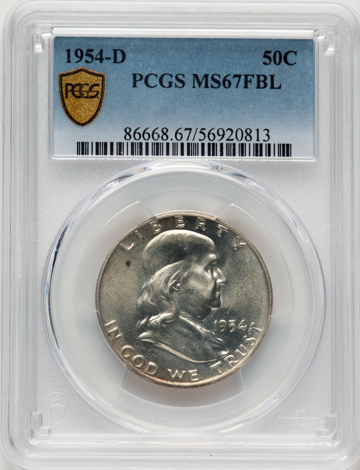 1954-D 50C FL Franklin Half Dollar PCGS MS67 (521316008)