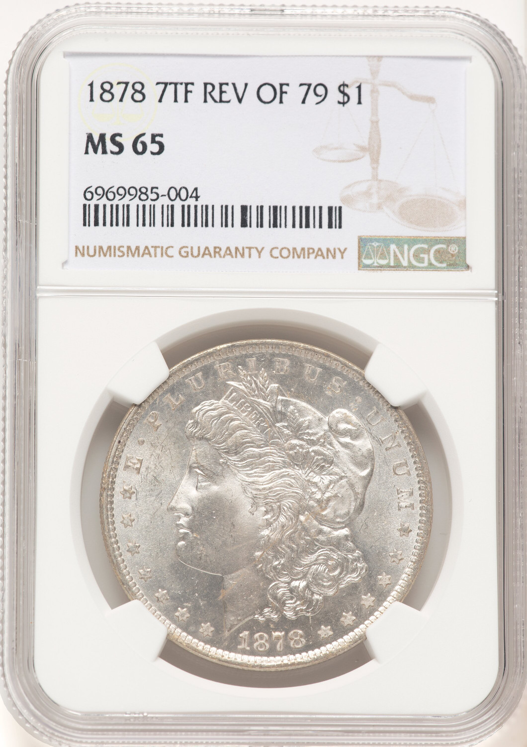 タイ ラーマ7世50サタン銀貨 仏暦2472(1929年)【PCGS MS64】 タイ ラーマ7世50サタン銀貨 仏暦2472(1929年)【PCGS MS64