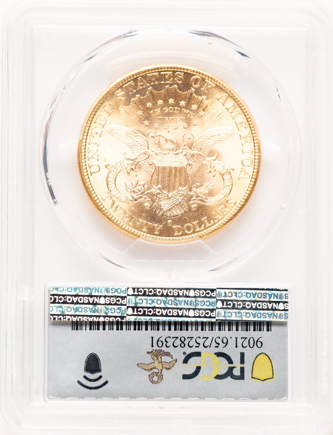 1892-S $20 Liberty Double Eagle PCGS MS65. Second Image