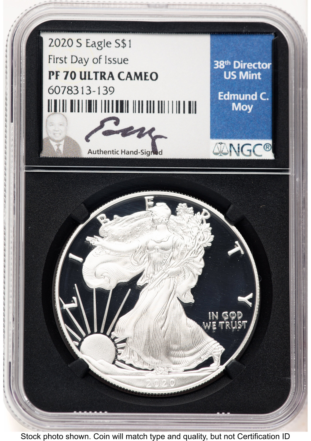 2020-S Proof Silver Eagle 1 oz FDI NGC PF70 Ed Moy - LCR Coin