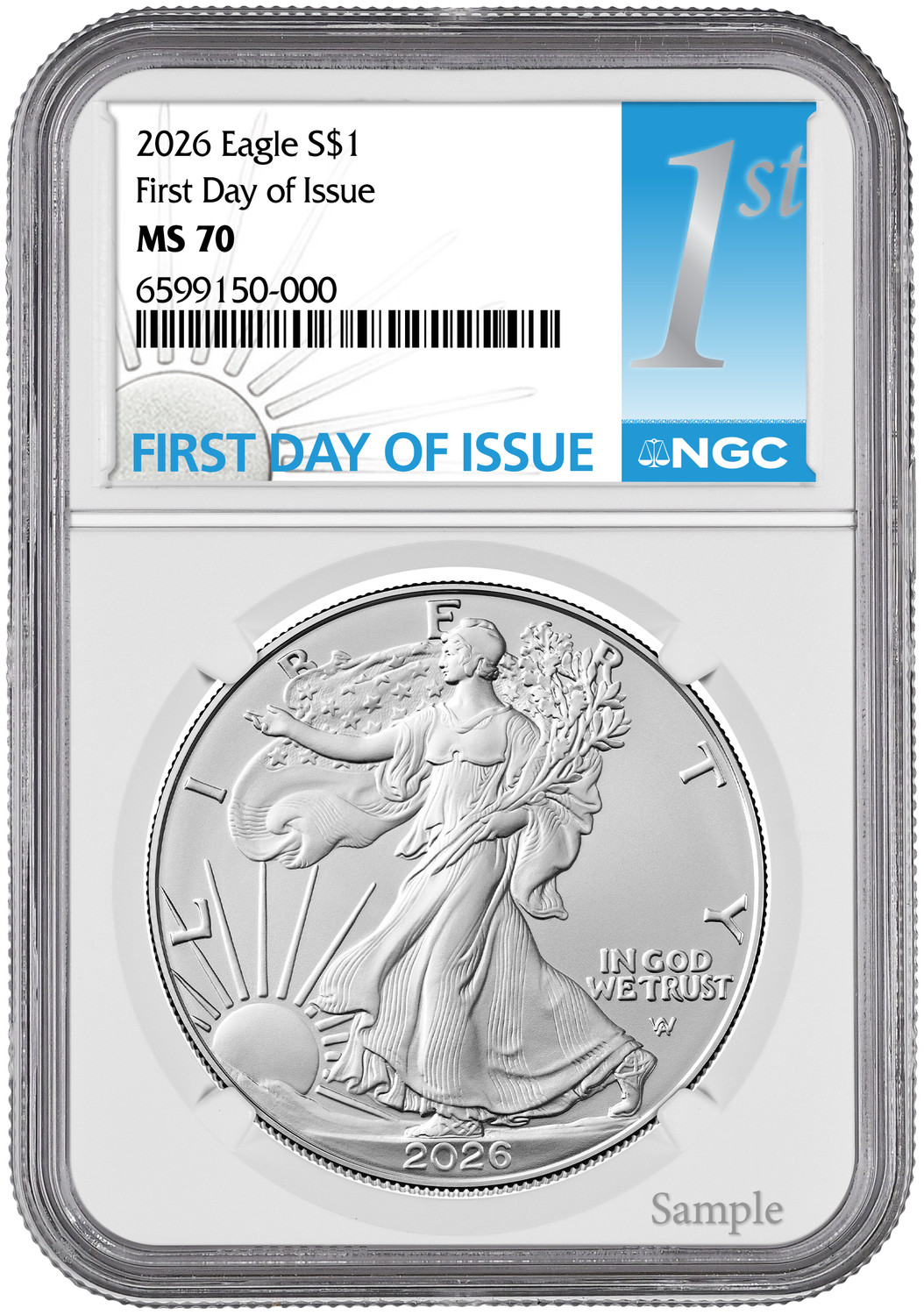 2026 American Silver Eagle First Day of Issue NGC MS70 | LCR Coin