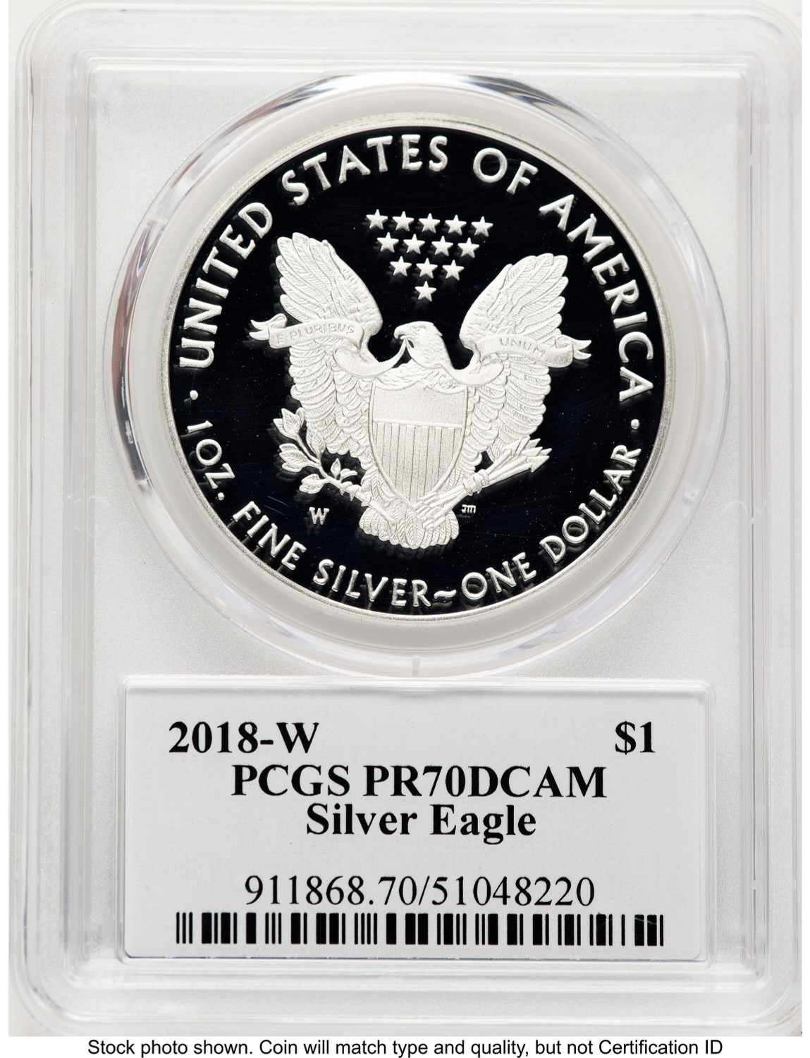 2018-W Proof Silver Eagle 1 oz TD Rogers PCGS PR70 - LCR Coin