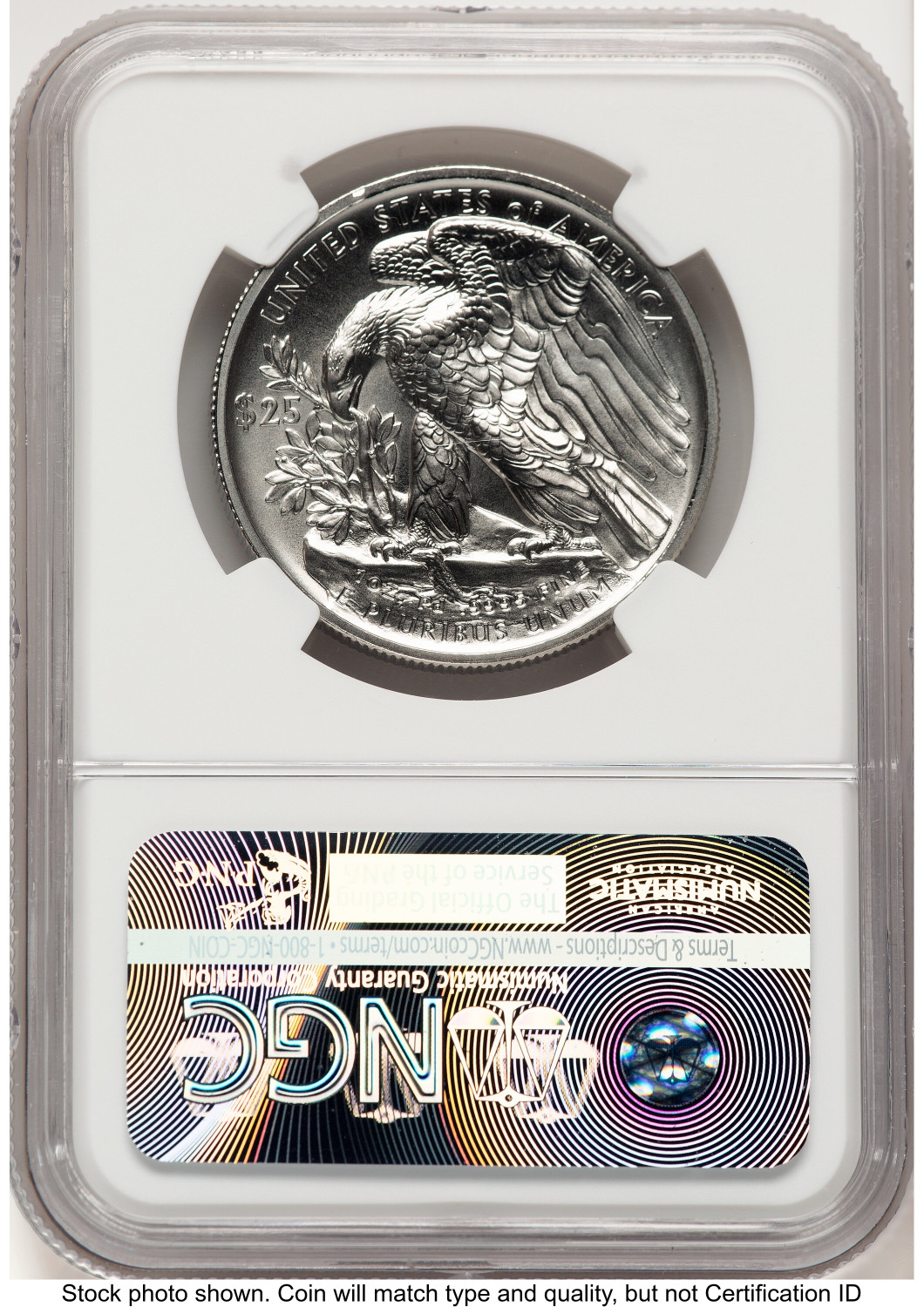 2017 Palladium Eagle 1 oz FDI 225th Anniversary Label NGC MS70
