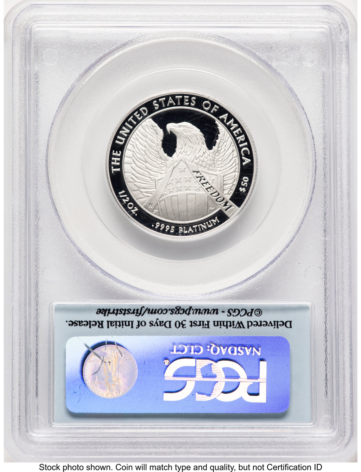 2007-W Proof Platinum Eagle 1/2 oz FS Flag PCGS PR70 - LCR Coin