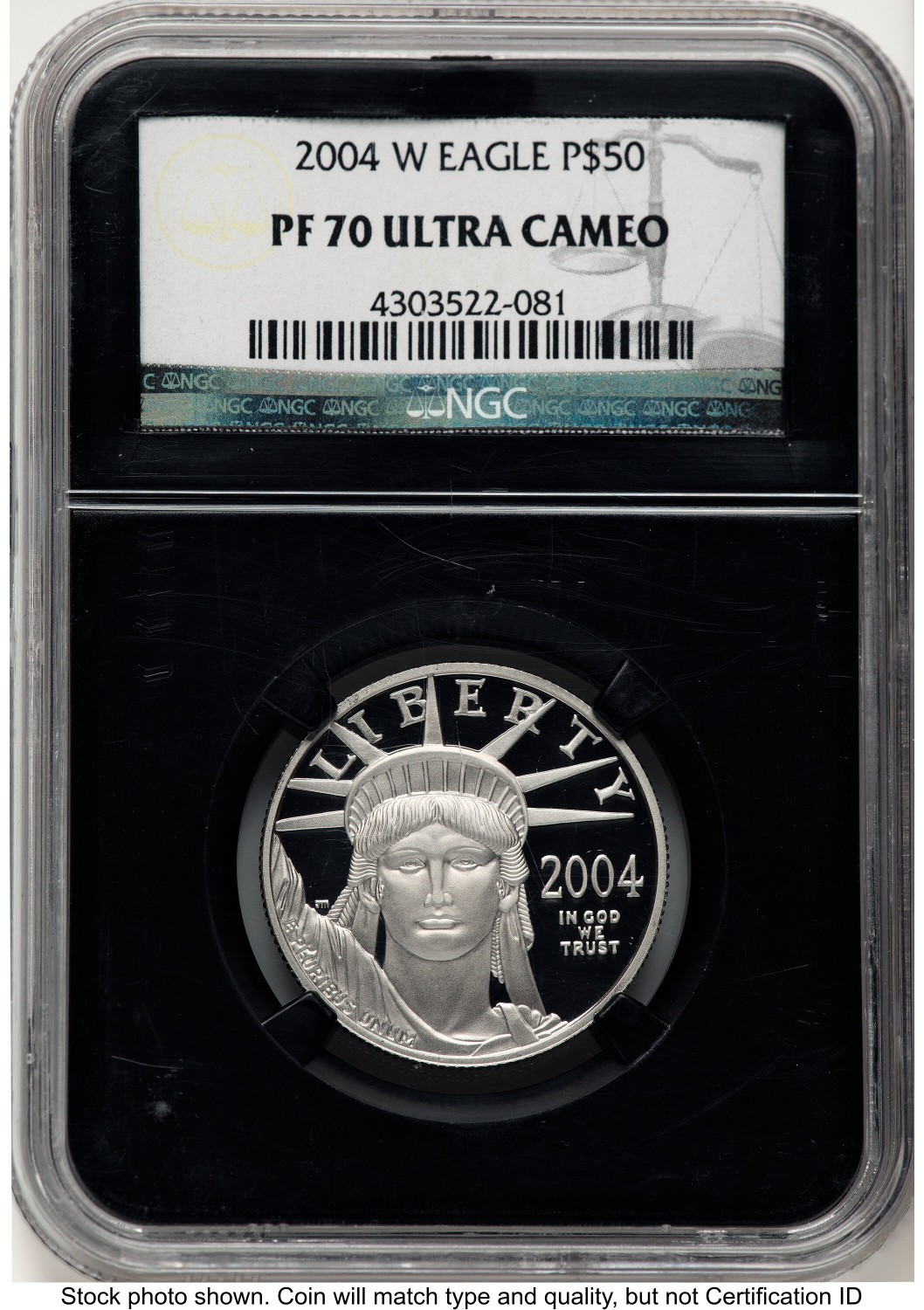2004-W Proof Platinum Eagle 1/2 oz Black Label NGC PF70 - LCR Coin