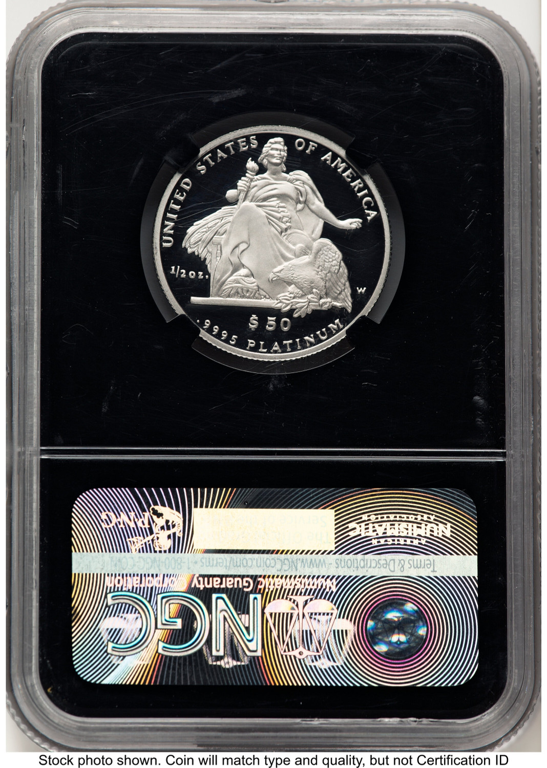 2004-W Proof Platinum Eagle 1/2 oz Black Label NGC PF70 - LCR Coin