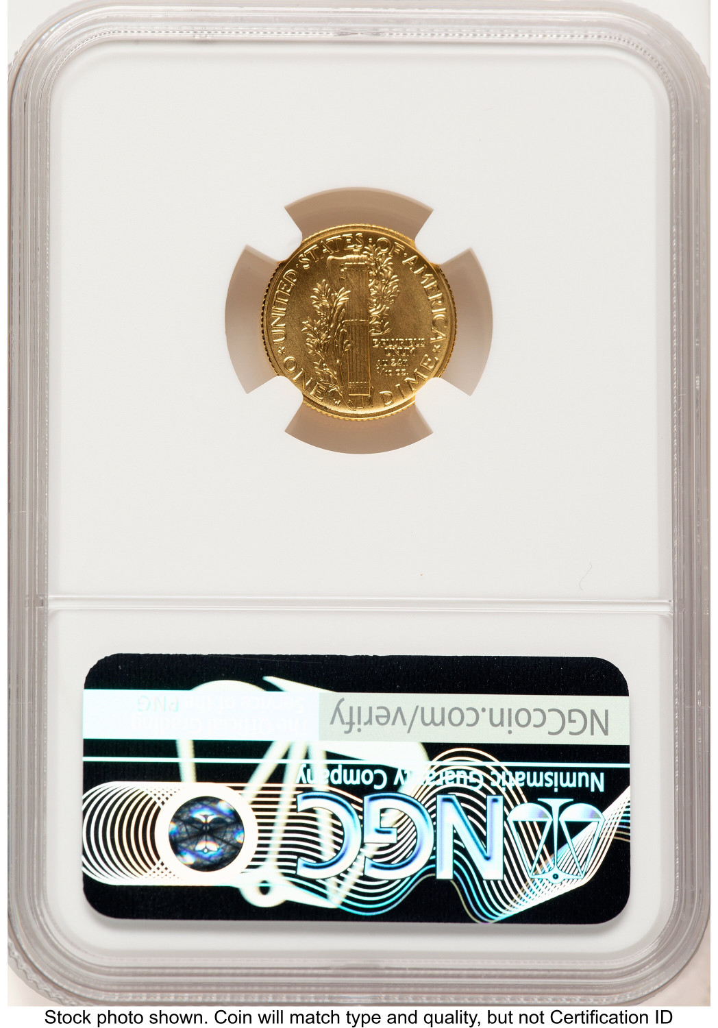2016-W 10C Mercury Dime 100th Anniversary Gold Centennial Brown