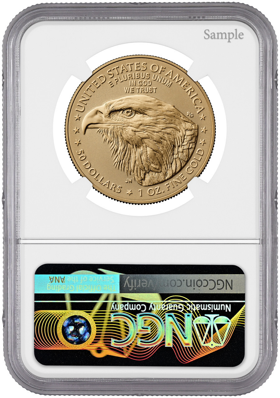 2026-W $50 1 oz Burnished Gold Eagle First Day of IssueNGC MS70