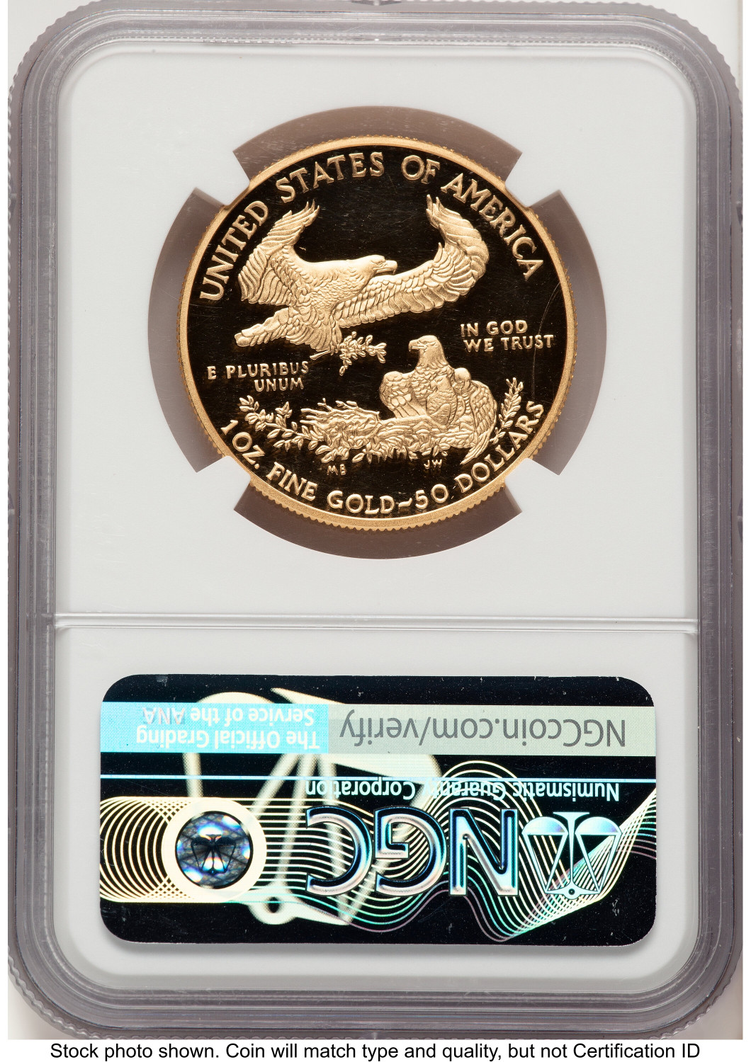 2020-W Proof Gold Eagle V75 Privy One of 1945 Struck 1 oz V-Day