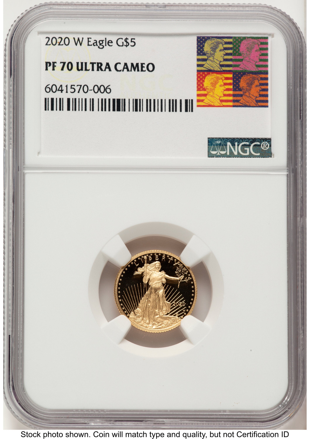 2020-W Proof Gold Eagle 1/10 oz Reagan Bust Art NGC PF70 - LCR Coin