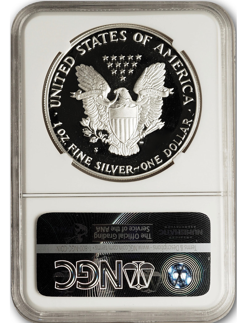 1986-S American Silver Eagle NGC PF70 UCAM Mercanti | LCR Coin