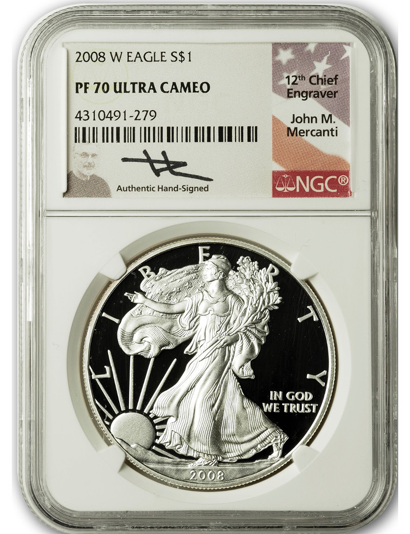 2010-W American Silver Eagle NGC PF70 UCAM Mercanti | LCR Coin