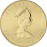 1 oz Canadian Gold Maple Leaf Coin BU (Random Year)