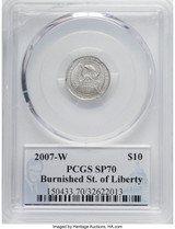 2007-W $10 Tenth-Ounce Platinum Eagle Burnished PCGS SP70 (770569096)