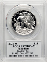 2021-W Palladium Eagle 1 oz PCGS PR70 Weinman 2021-W Palladium Eagle 1 oz PCGS PR70 Weinman