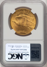 1915-S $20 Brown Label Saint-Gaudens Double Eagle NGC MS66