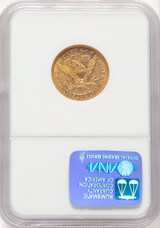 1876-CC $5 Liberty Half Eagle NGC AU58